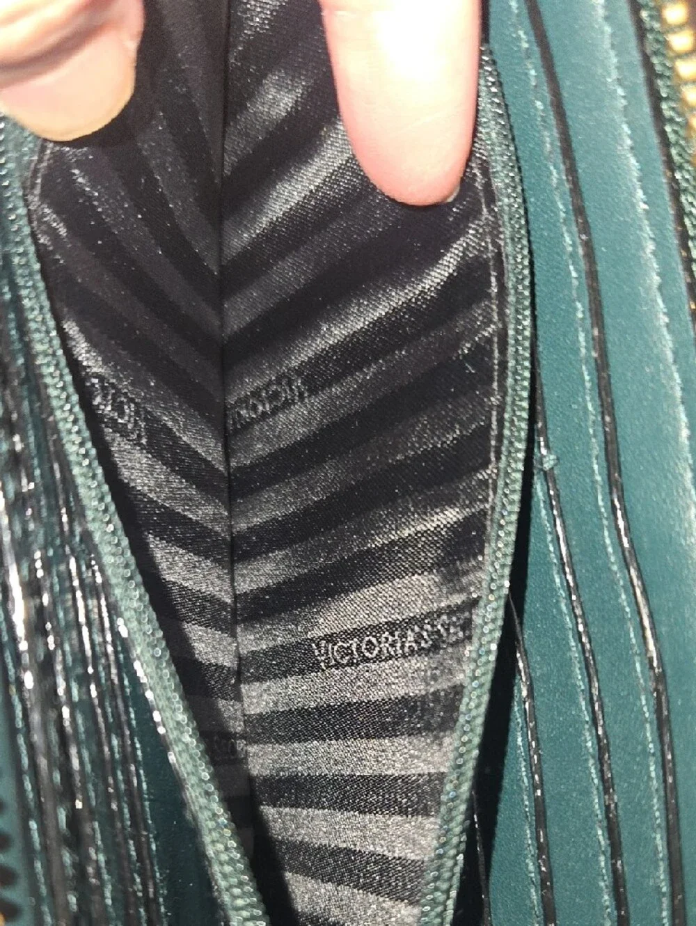 Victoria's Secret Zip-Around Quilted Wallet in Dark Teal - Picture 16 of 16